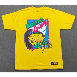 WWE‎ T Shirt Mens M Yellow Bayley Gonna Hug You Tee 90s Retro Style Wrestling
